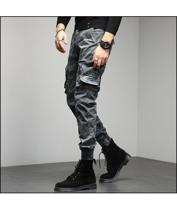 Pantalon Cargo Camouflage Gris Homme le concept de la Pate a emporter 