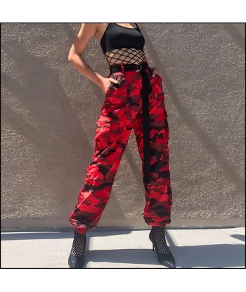 Pantalon Militaire Rouge Femme la chaussure