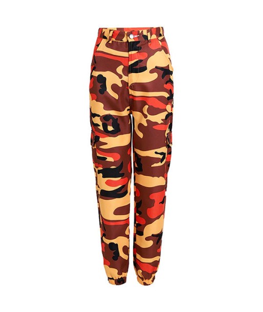 Pantalon Camouflage Femme Orange plus qu'un jeu 