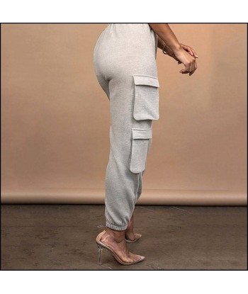 Pantalon Cargo Gris Femme en stock