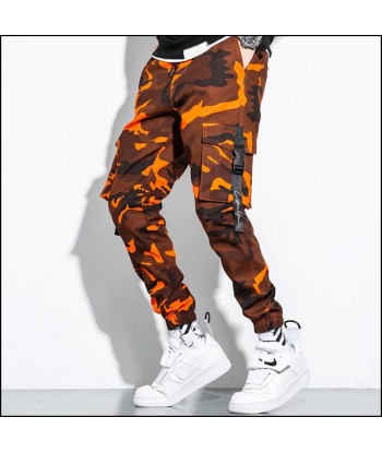 Pantalon Camouflage Orange Homme basket pas cher