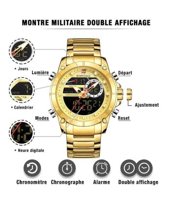 Montre Militaire Double Affichage en stock