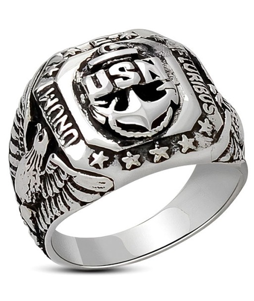 Bague Militaire US Navy (Argent) 50-70% off 