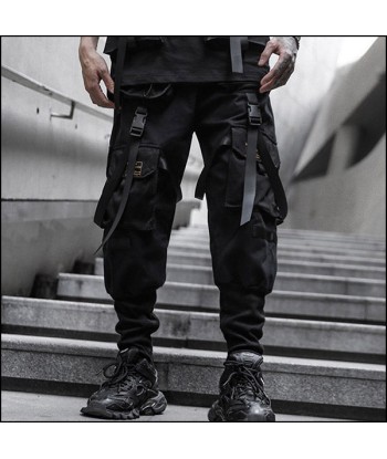 Pantalon Cargo Noir Tactique avec Sangles de l' environnement