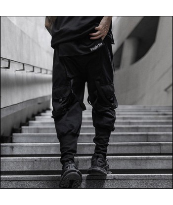 Pantalon Cargo Noir Tactique avec Sangles de l' environnement