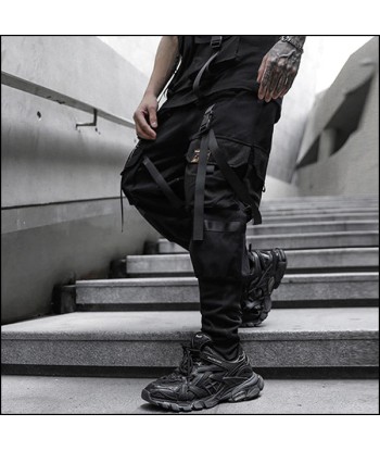 Pantalon Cargo Noir Tactique avec Sangles de l' environnement