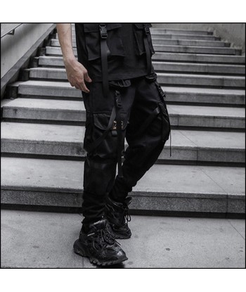 Pantalon Cargo Noir Tactique avec Sangles de l' environnement