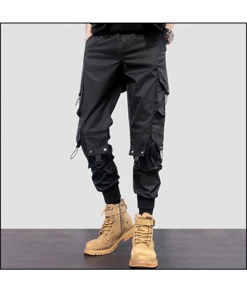 Pantalon Cargo Noir Homme Coupe Droite chez Cornerstreet bien 