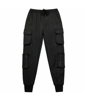 Pantalon Cargo Noir Coupe Droite 2024