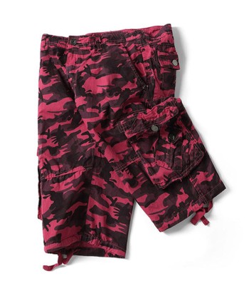 Short Militaire Camo Rouge en stock