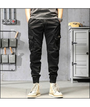 Pantalon Cargo Léger Noir pas chere