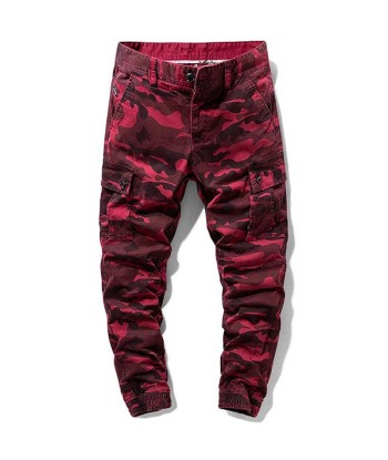 Pantalon Cargo Militaire Rouge pas cheres