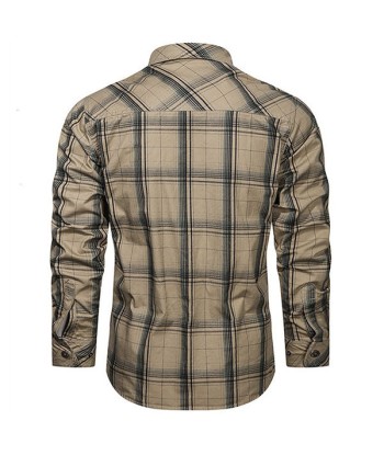 Chemise Militaire Kaki Style Homme pas cher