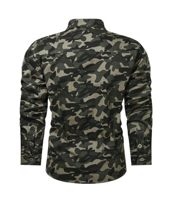 Chemise Militaire Camouflage Homme brillant des détails fins