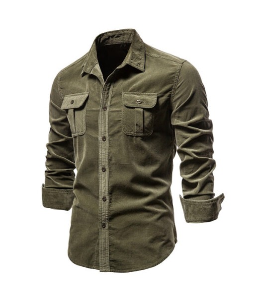 Chemise Militaire Velours Homme pas chere