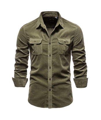 Chemise Militaire Velours Homme pas chere