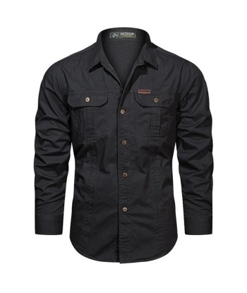 Chemise Militaire Noir Homme outlet