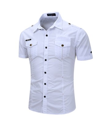 Chemise Militaire Blanche Homme outlet