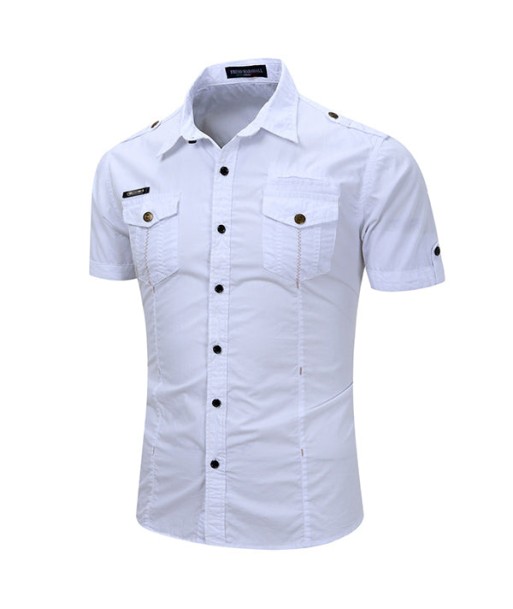 Chemise Militaire Blanche Homme outlet