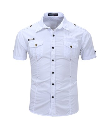 Chemise Militaire Blanche Homme outlet