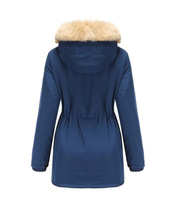 Parka Militaire Bleu Femme brillant des détails fins