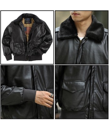 Blouson Aviateur Noir Cuir Homme destockage