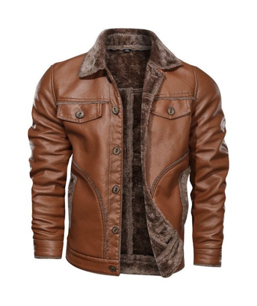 Blouson Aviateur Cuir Marron Homme la chaussure