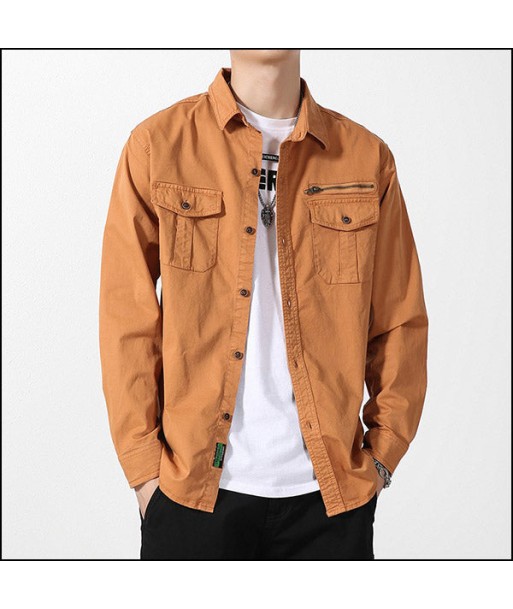 Chemise Militaire Style Orange livraison gratuite