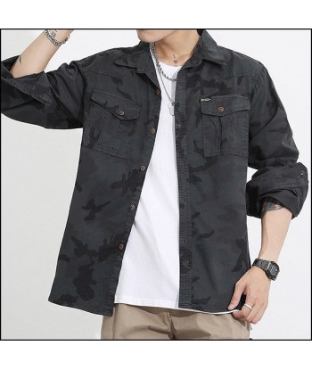 Chemise Militaire Camouflage Noir Homme 50% de réduction en Octobre 2024