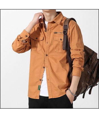 Chemise Militaire Style Orange livraison gratuite