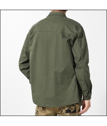 Chemise Militaire Vert rembourrage situé sous