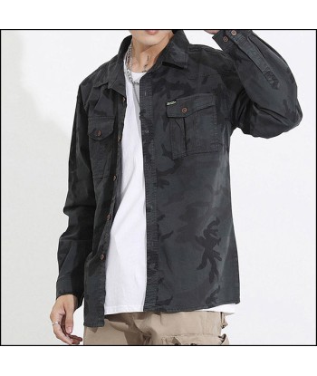 Chemise Militaire Camouflage Noir Homme 50% de réduction en Octobre 2024