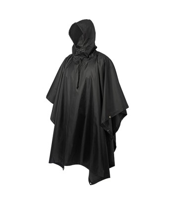 Poncho Militaire Noir à Capuche pas chere