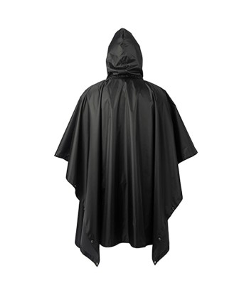 Poncho Militaire Noir à Capuche pas chere