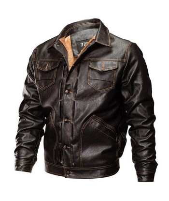 Blouson Aviateur Cuir Marron Vintage la colonne vertébrale