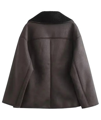 Blouson Aviateur Cuir Marron Femme Véritable concentré