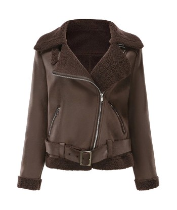 Blouson Aviateur Marron Foncé Femme Les magasins à Paris