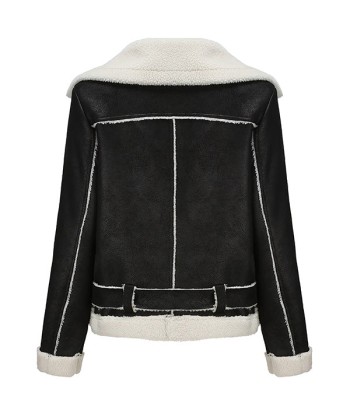 Blouson Aviateur Noir et Blanc Femme plus qu'un jeu 